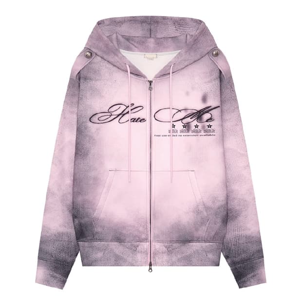 본네 더스티 핑크 후드집업