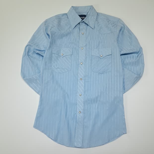 CL923 S 랭글러 90s 스트라이프 스카이블루 웨스턴 셔츠 남방