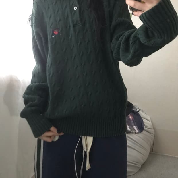 폴로 그린 케이블 카라니트