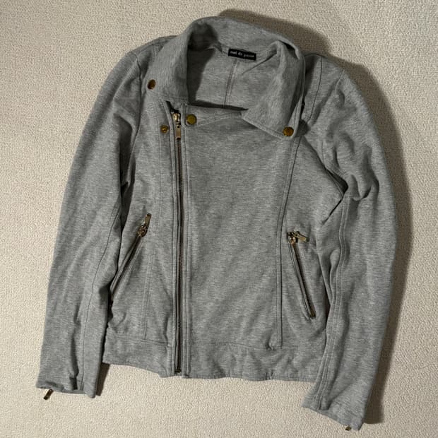 일본빈티지 y2k 골드포인트 그레이 아우터