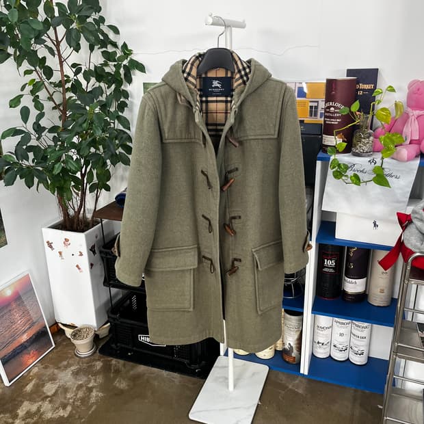 버버리 우먼 후드 더플코트 Uk10