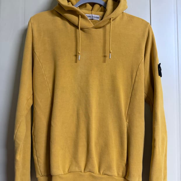 스톤아일랜드 후드티 m 겨자색