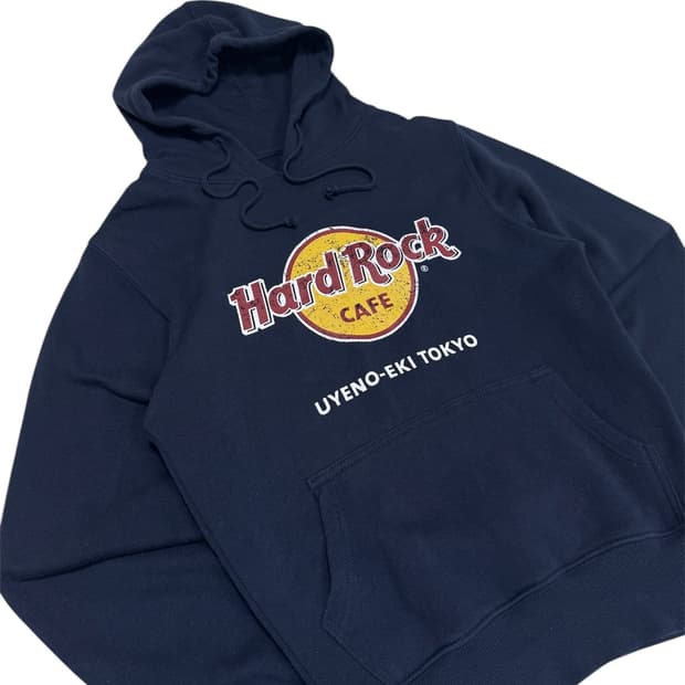 하드락 카페 도쿄 우에노 후드티 네이비