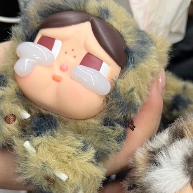 팝마트 크라이베이비 표범 냥이 시리즈 바이닐 플러시 펜던트 와일드 냥이 