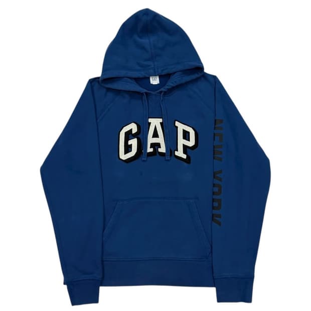 🔵 GAP 뉴욕 로고 후드티 (Blue)