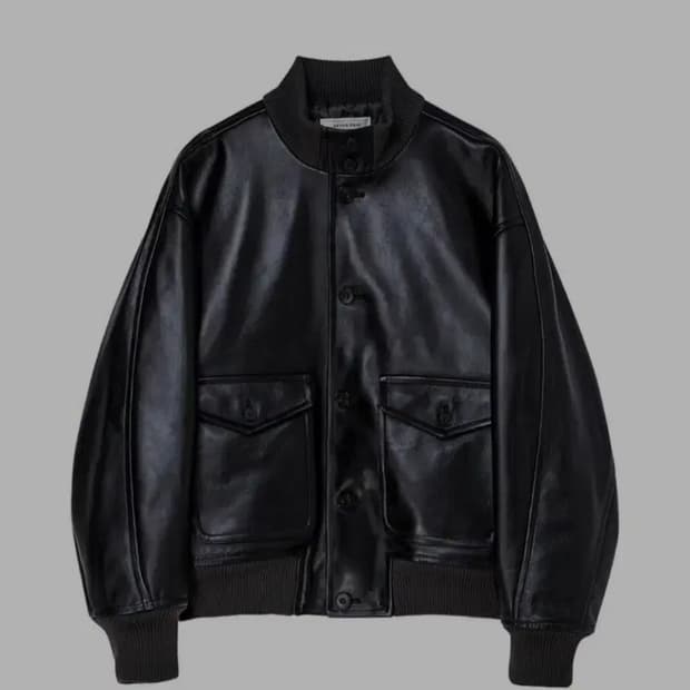 애프터프레이 a1 레더 블루종 자켓 M