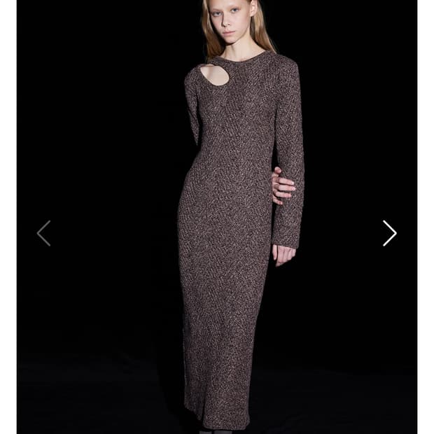 분더캄머 믹스 컬러 니트 롱 원피스