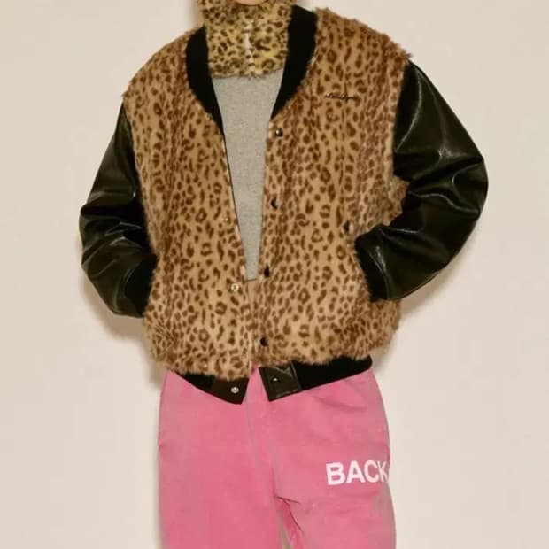스탠드얼론 양가죽 레오파드 봄버 자켓 새상품