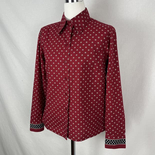 Agnes.B 도트 레드컬러 셔츠
