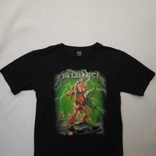 락볼루션 메탈리카  반팔 티셔츠 블랙 XL