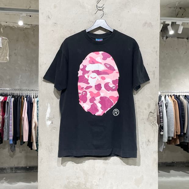 베이프 블랙 카모 빅 에이프 코튼 하프티