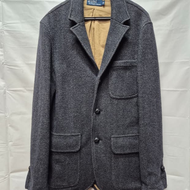 폴로 트위드 울자켓