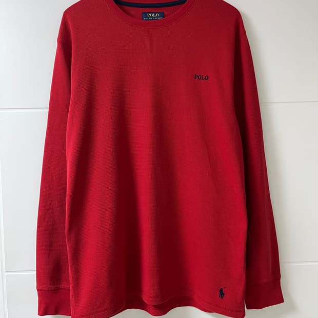 폴로 티셔츠 폴로 와플티 긴팔