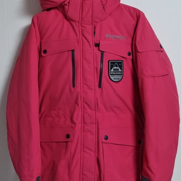 실측 M (66) 디스커버리 핑크 구스다운 패딩