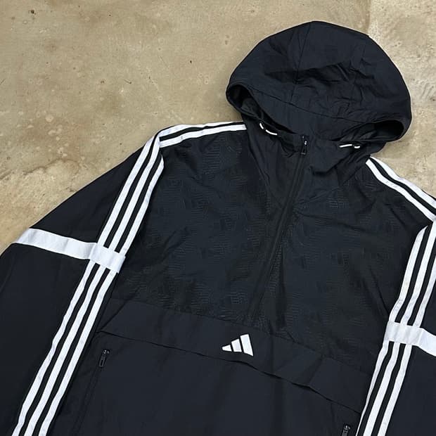 2XL 아디다스 블랙 아노락 후드 바람막이
