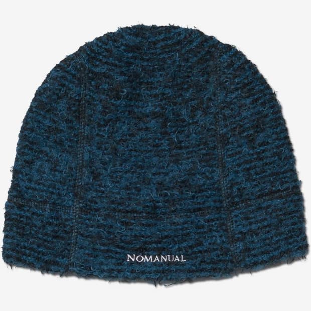 NOMANUAL NEST HAIRY BEANIE - MIXED BLUE