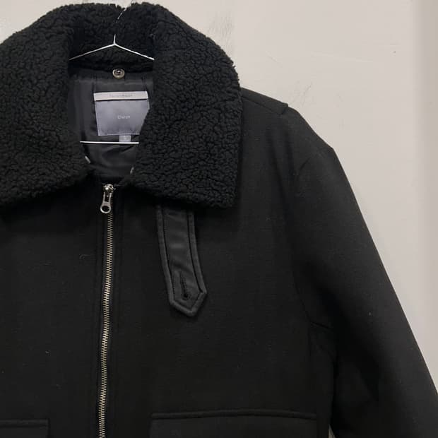 클러치 테일러메이드 양털 카라 울 무스탕