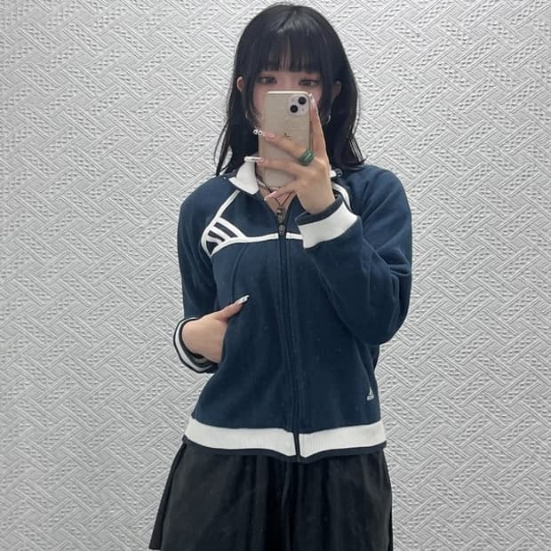 아디다스 재팬 희귀 스트릿 펑크 캐주얼 집업 L C11497