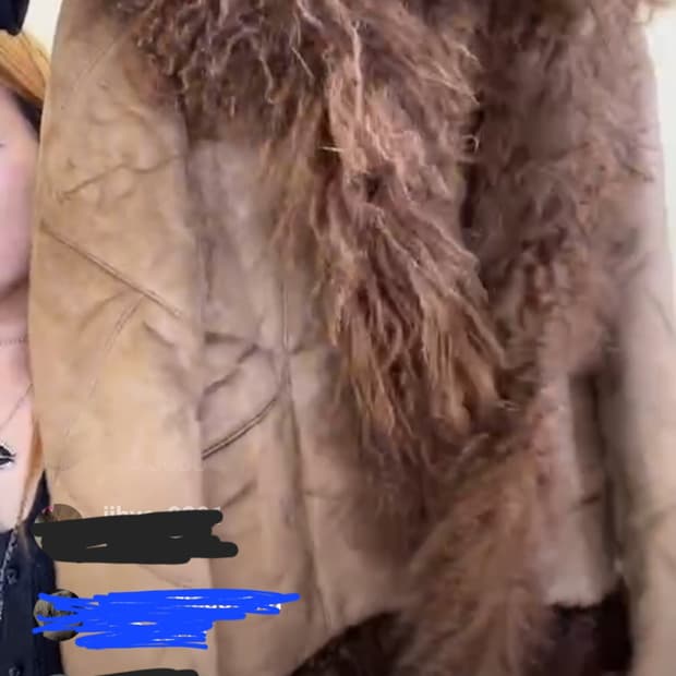 빈티지 브라운 퍼 무스탕