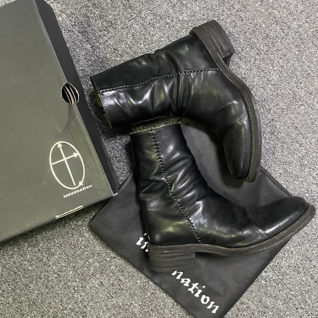 incarnation side zip & hand stitch boots