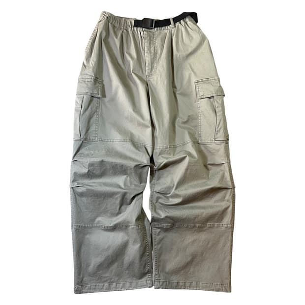 인더스트 핀턱 와이드 카고 팬츠