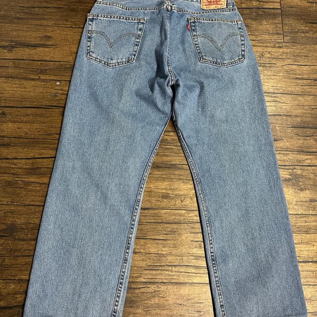리바이스 LEVIS 505 레귤러핏 연청 데님 팬츠 실측34