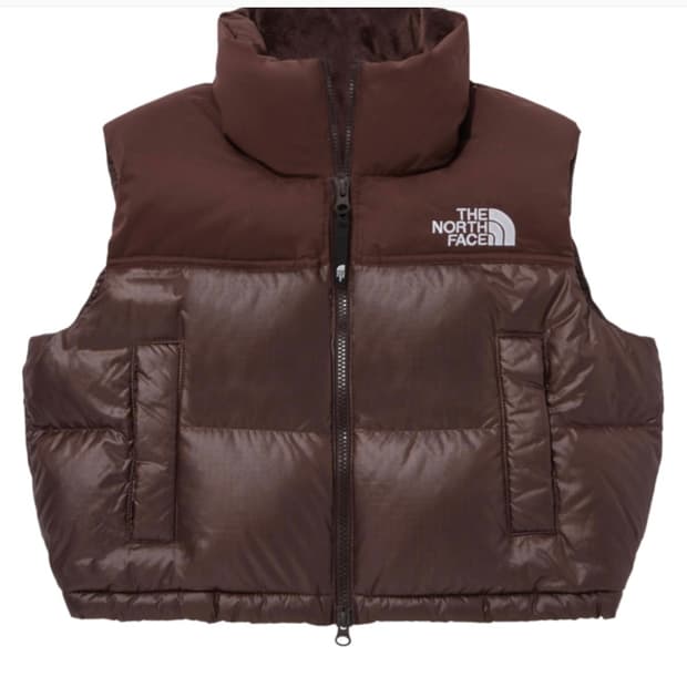 노스페이스 화이트 라벨 노벨티 눕시 다운 베스트 브라운(W)