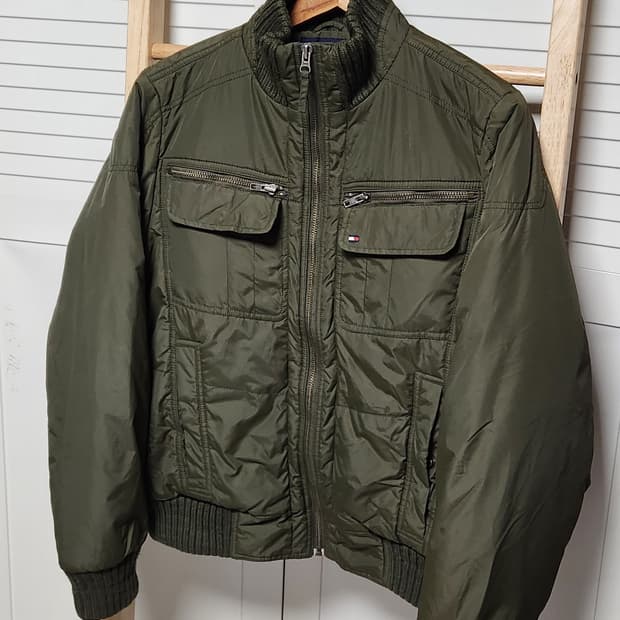 타미힐피거 카키 트리거 점퍼 바람막이 자켓