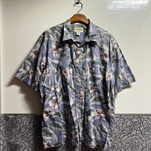 Cooke street 리프패턴 하와이안 셔츠