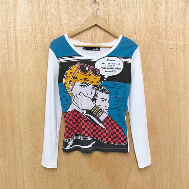 LOVE MOSCHINO punk t-shirts 펑크 스터드 티셔츠