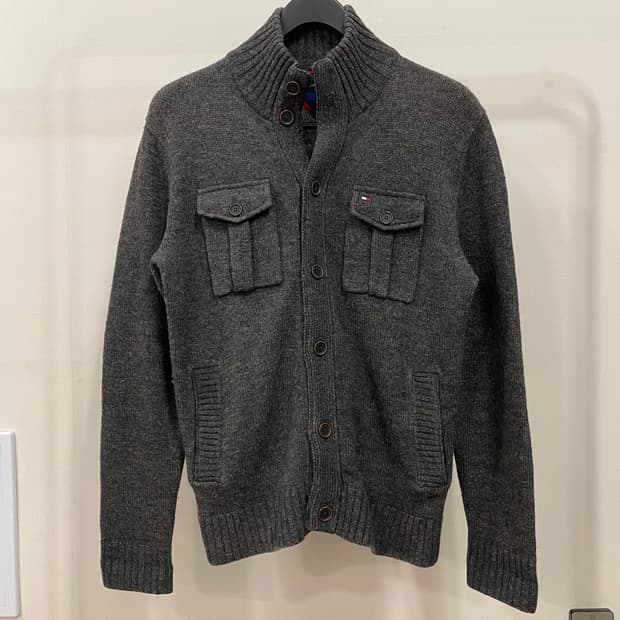 타미힐피거 램스울 아메리칸 캐쥬얼 가디건