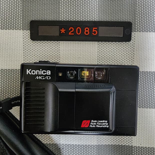 코니카 MG-D 데이터백 필름카메라 파우치포함