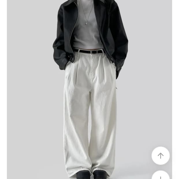 [새상품]어텀 턴핀턱 와이드팬츠