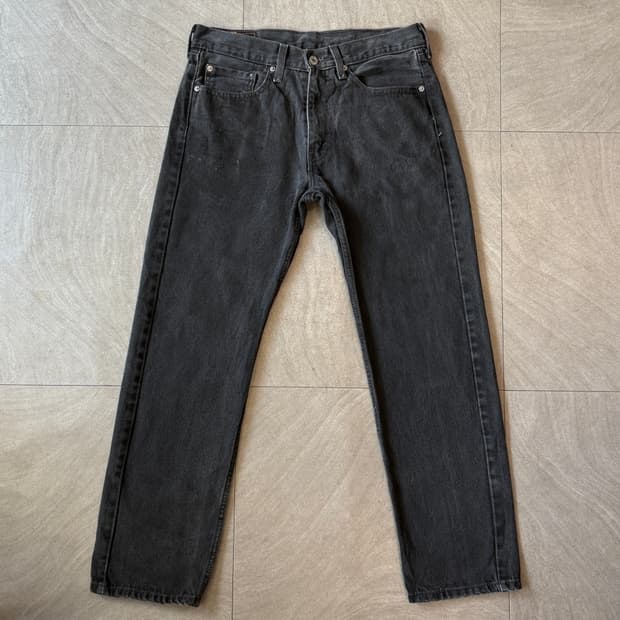 리바이스 정품 505 데님 블랙 팬츠 