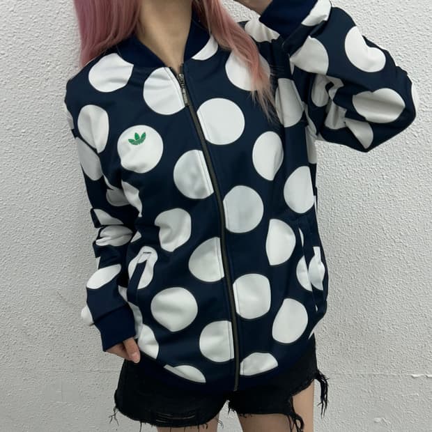 아디다스 빅 도트 네이비 트랙탑 105