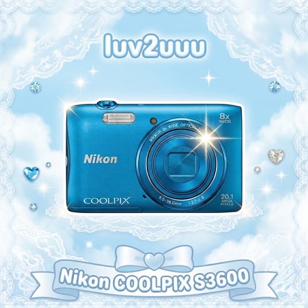 니콘 coolpix s3600 카메라 블루🌊🐳🤍/초미품 풀박✨