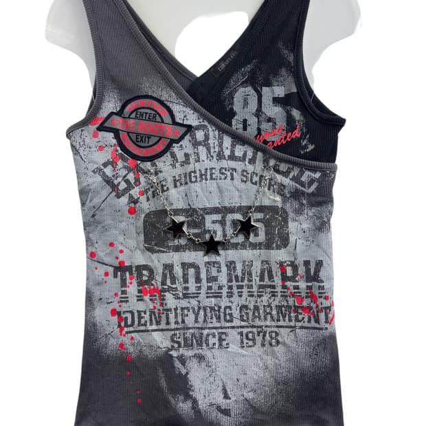 JPN Y2K 펑크 슬리브리스1326