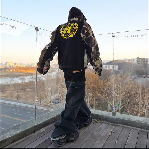 베트멍 코만도 후디 자켓 카모 후드 봄버 재킷 점퍼 블랙