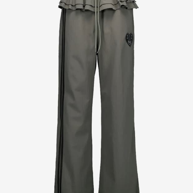 셋업이엑스이 FRILL SPORTY PANTS KHAKI 기모X