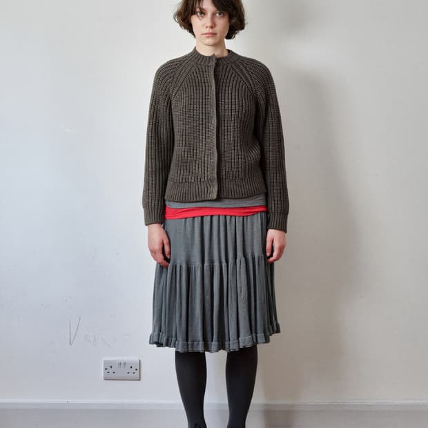 HEAVY KNIT CARDIGAN (GRAY)