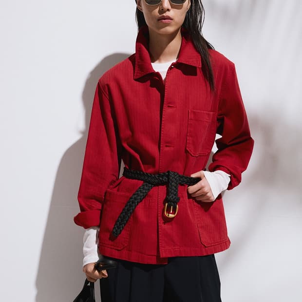 렉토 RECTO 가먼츠 다이드 워크 자켓 레드