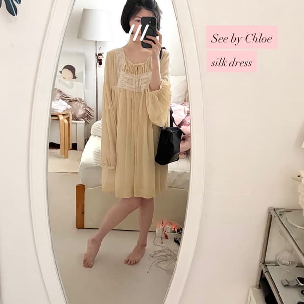 [~3/6할인] See by Chloe 실크 쉬폰 원피스