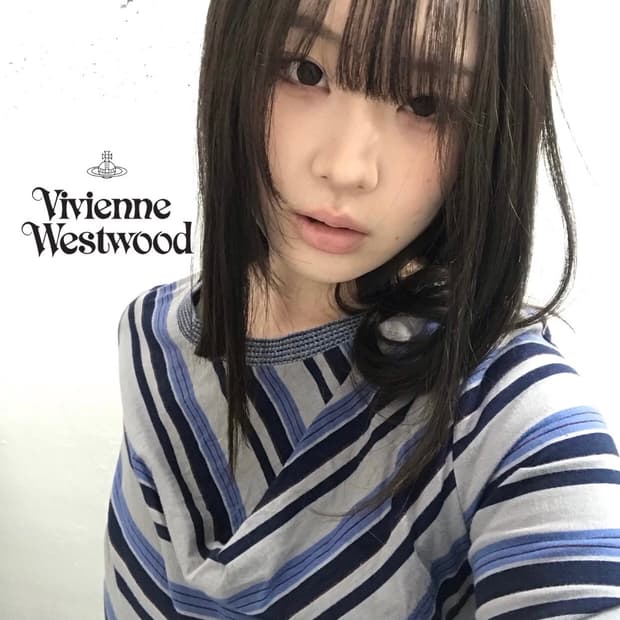 비비안웨스트우드 레드라벨 드레이핑 스트라이프 티