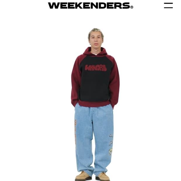 위캔더스 엔젤 레터링 자수 밴딩 데님팬츠 L size