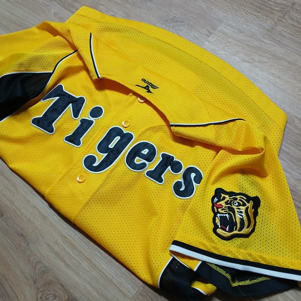 MIZUNO 미즈노 HANSHIN 한신타이거즈 유니폼 야구 져지 반팔