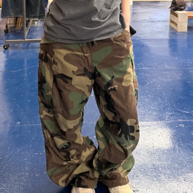 밀리터리 우드랜드 카고 팬츠