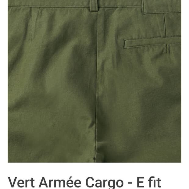 28) mer vert armee cargo - e fit