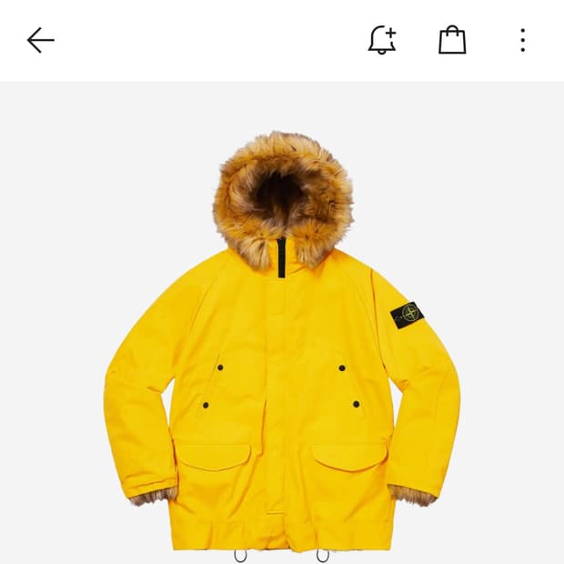 슈프림 x 스톤 아일랜드 포뮬러 스틸 리버시블 퍼파카 (M사이즈)