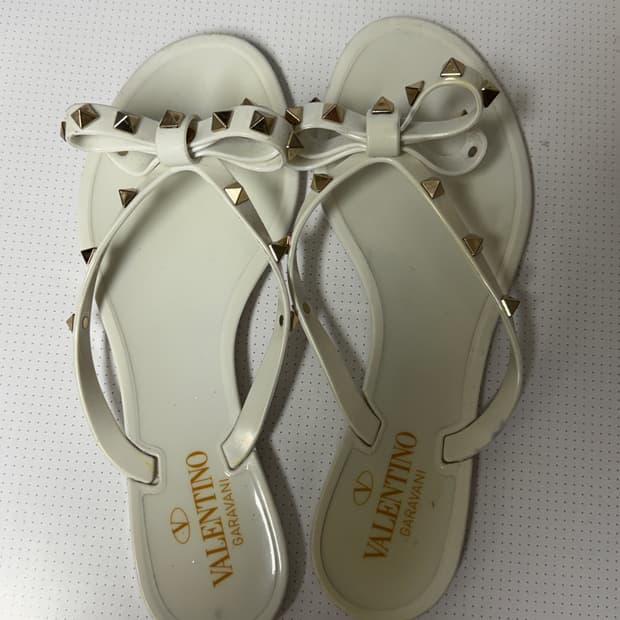 (W) 발렌티노 러버 락스터드 통 화이트 38