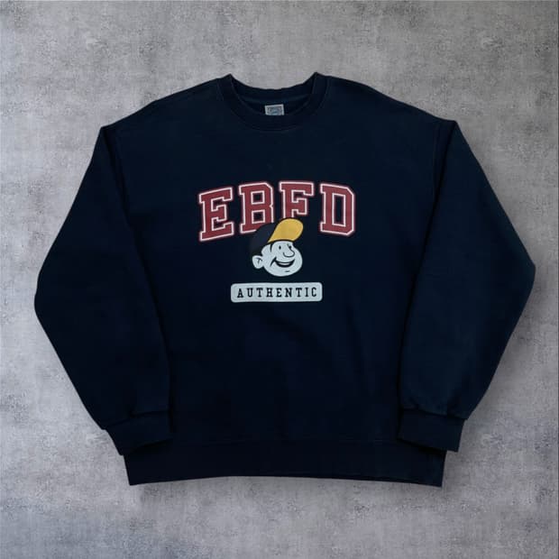 이벳필드 빅로고 네이비 맨투맨